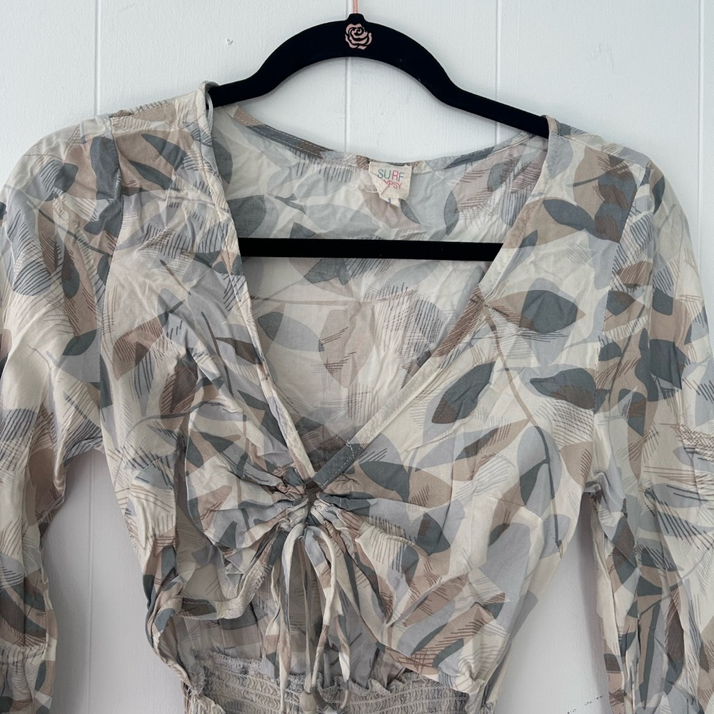 Multi-Color Leaf Print Women's Romper